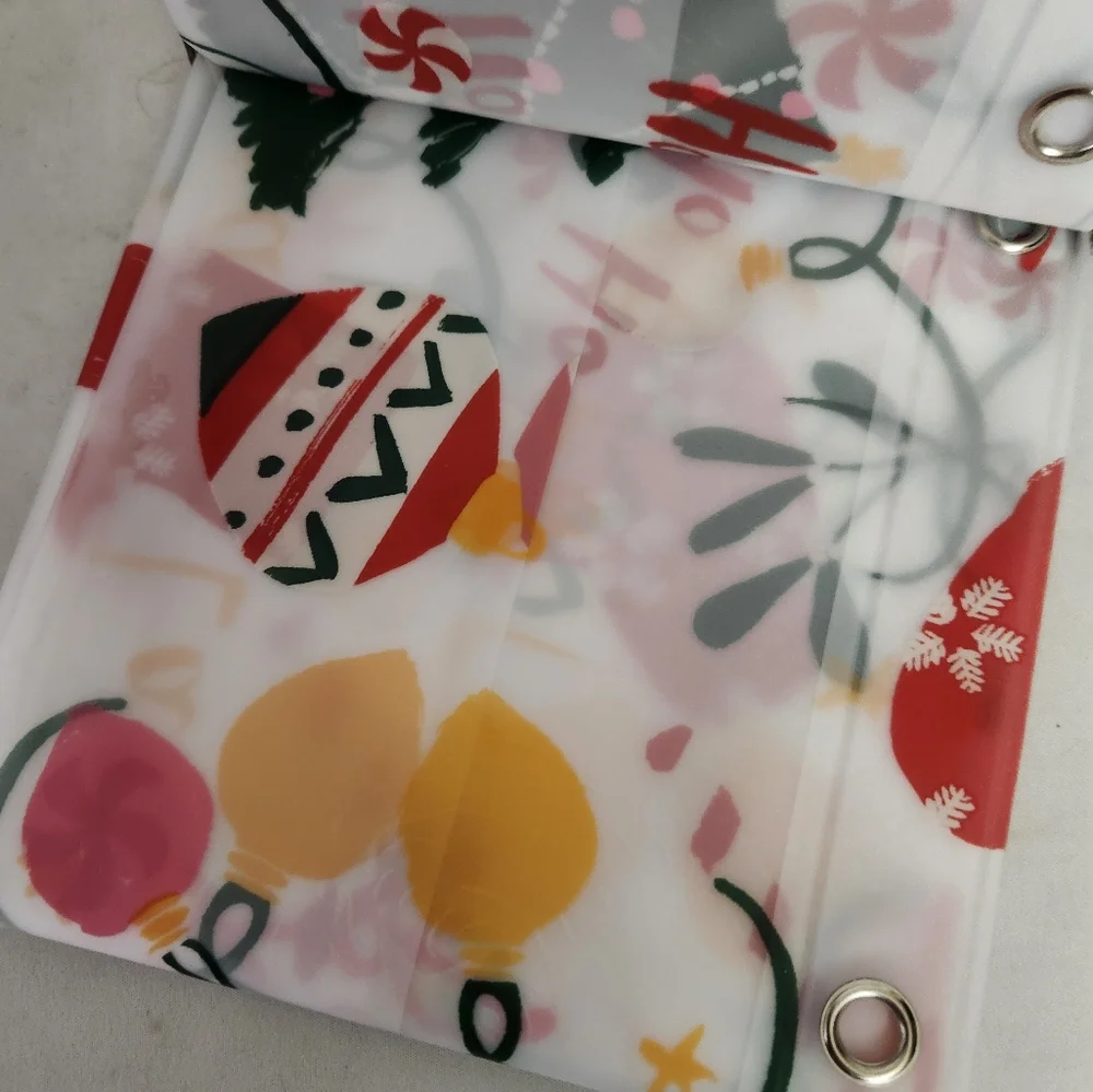 LUV Betsey Johnson Shower Curtain Liner Christmas Tree Christmas Ornaments
